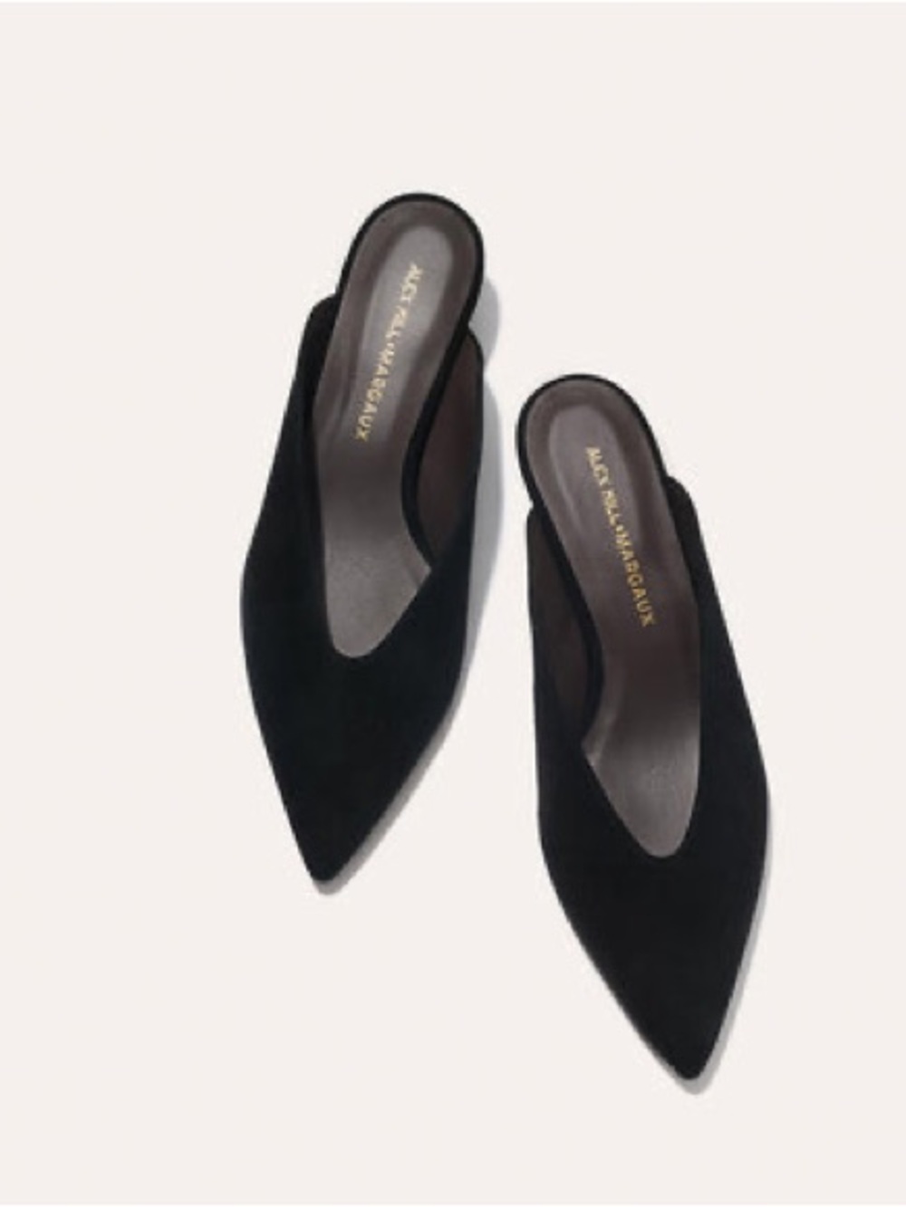 Margaux x Alex Mill Romy Black Suede Heels